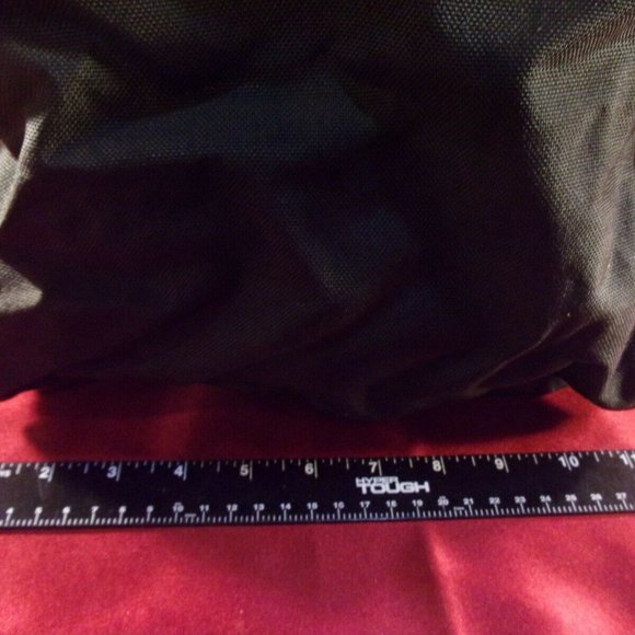 VINTAGE CAMP INN BLACK CABVAS LARGE DUFFLE BAG W/ HAND STRAPS SI1042 - Picture 3 of 12